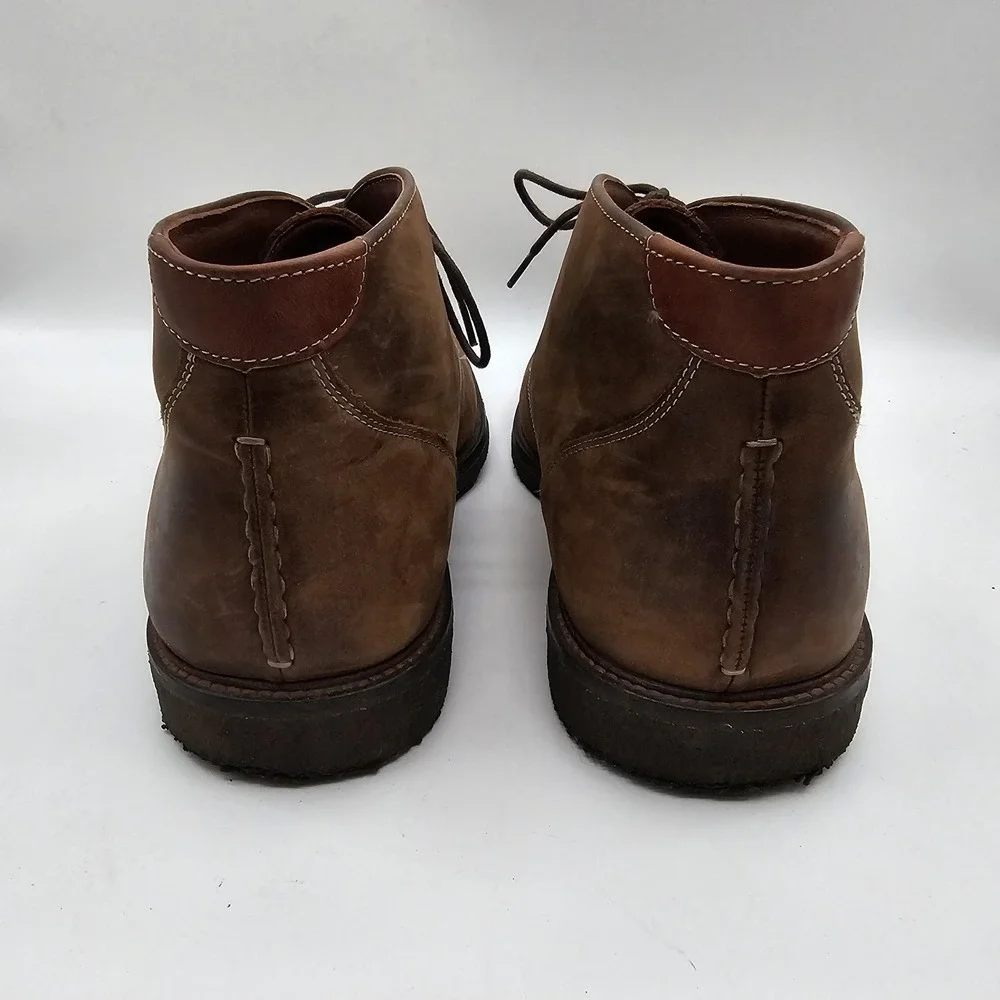 Johnston & Murphy Chukka Boots Mens‎ Size 11.5 Brown Leather Memory Foam 25-1870